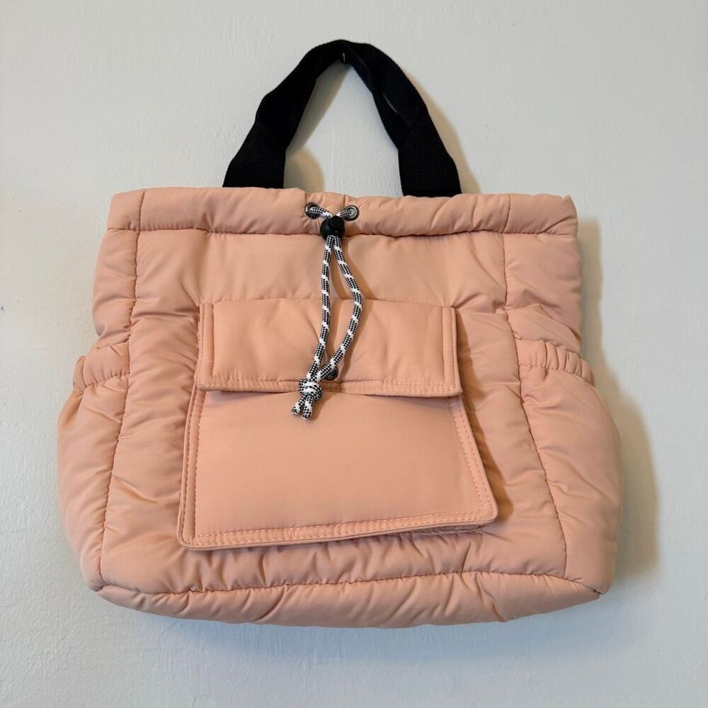 NWT Summer & Rose Padded Two-way Hami Tote Bag Peach Size 17"x 12"